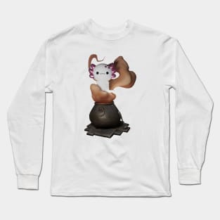 Cute Axolotl the secret wizard Long Sleeve T-Shirt